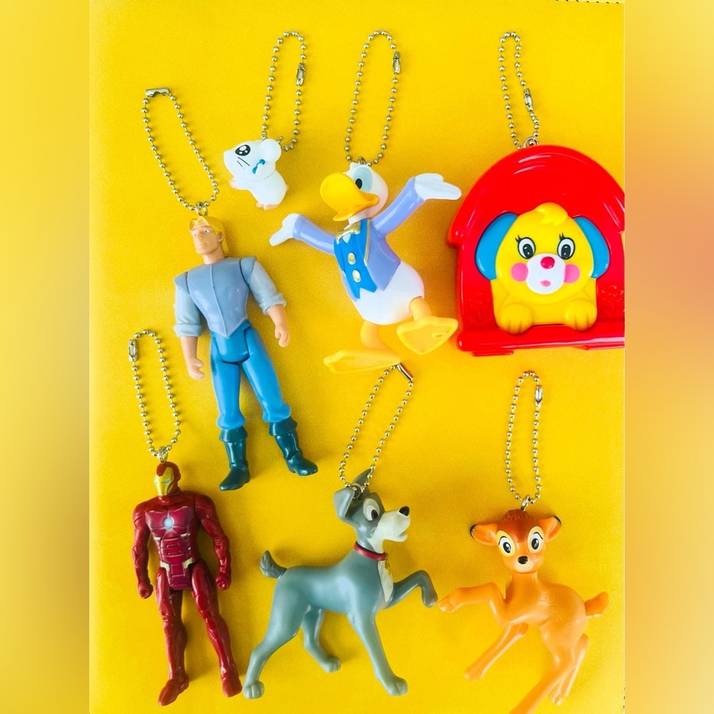 Vintage 90s y2k Toy Keychain Bag Charm | CHOOSE YOUR KEYCHAIN